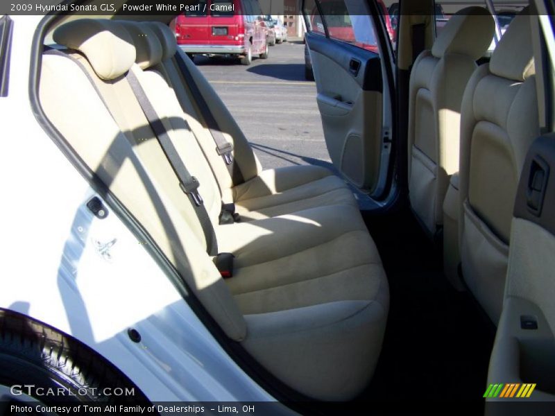 Powder White Pearl / Camel 2009 Hyundai Sonata GLS