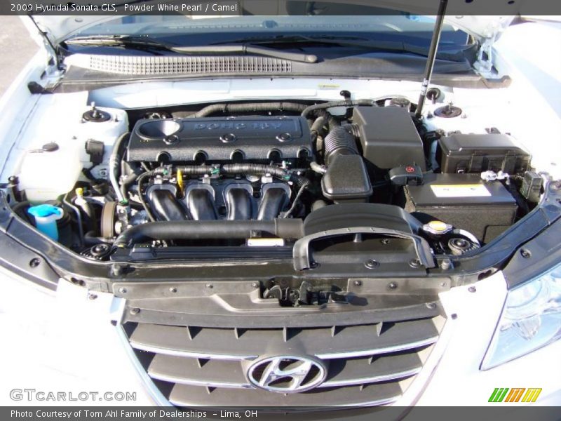 Powder White Pearl / Camel 2009 Hyundai Sonata GLS