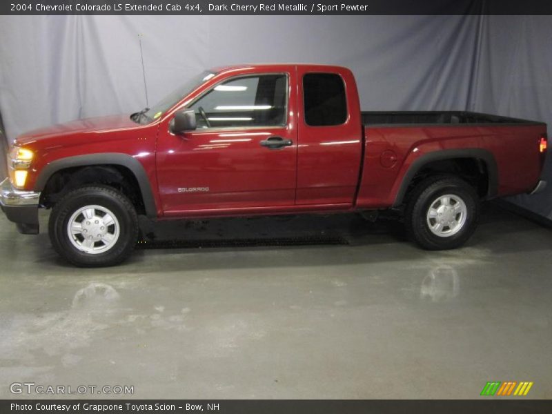 Dark Cherry Red Metallic / Sport Pewter 2004 Chevrolet Colorado LS Extended Cab 4x4