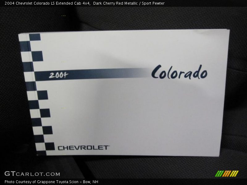 Dark Cherry Red Metallic / Sport Pewter 2004 Chevrolet Colorado LS Extended Cab 4x4