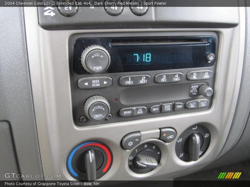 Dark Cherry Red Metallic / Sport Pewter 2004 Chevrolet Colorado LS Extended Cab 4x4