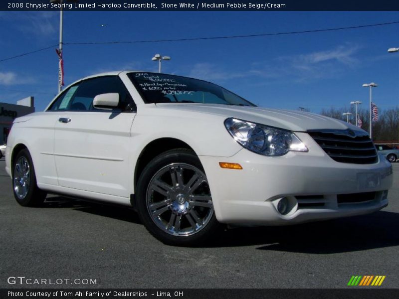 Stone White / Medium Pebble Beige/Cream 2008 Chrysler Sebring Limited Hardtop Convertible