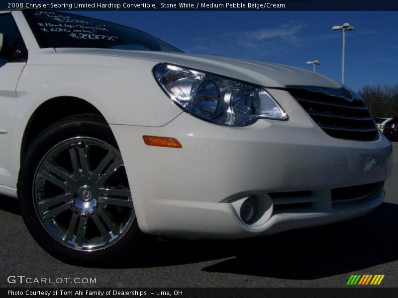 Stone White / Medium Pebble Beige/Cream 2008 Chrysler Sebring Limited Hardtop Convertible