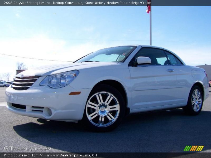 Stone White / Medium Pebble Beige/Cream 2008 Chrysler Sebring Limited Hardtop Convertible
