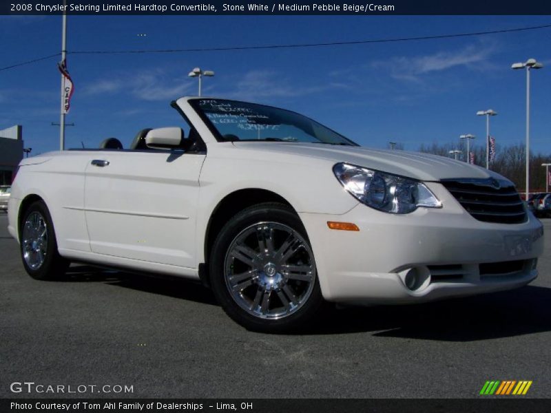 Stone White / Medium Pebble Beige/Cream 2008 Chrysler Sebring Limited Hardtop Convertible