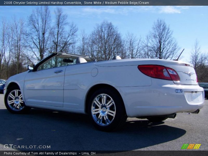Stone White / Medium Pebble Beige/Cream 2008 Chrysler Sebring Limited Hardtop Convertible