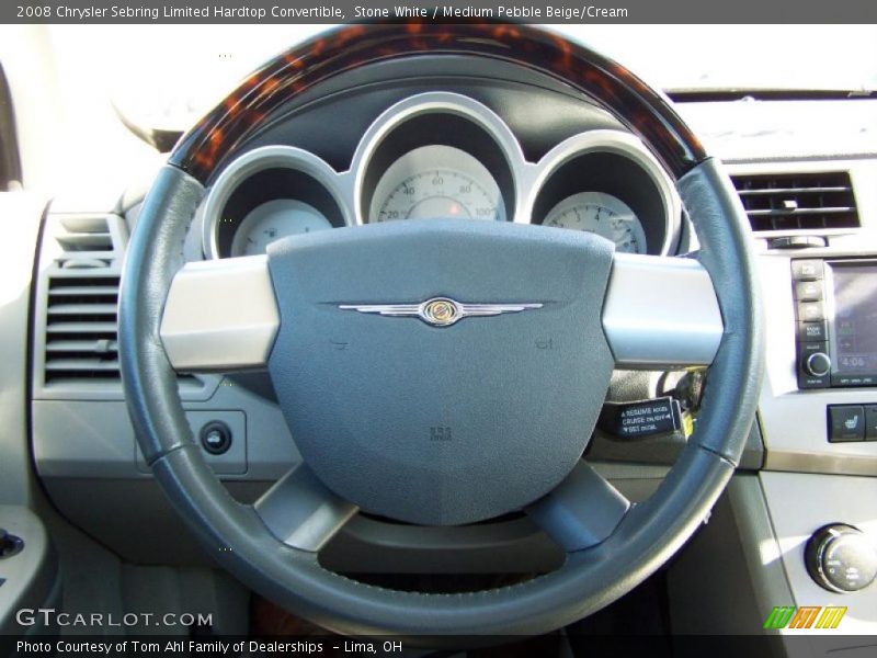 Stone White / Medium Pebble Beige/Cream 2008 Chrysler Sebring Limited Hardtop Convertible