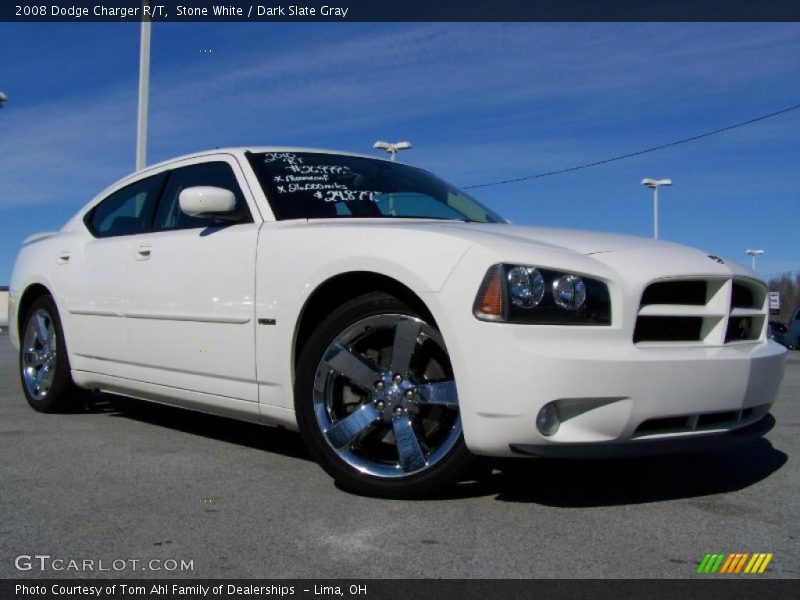 Stone White / Dark Slate Gray 2008 Dodge Charger R/T