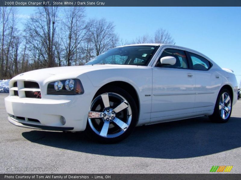 Stone White / Dark Slate Gray 2008 Dodge Charger R/T