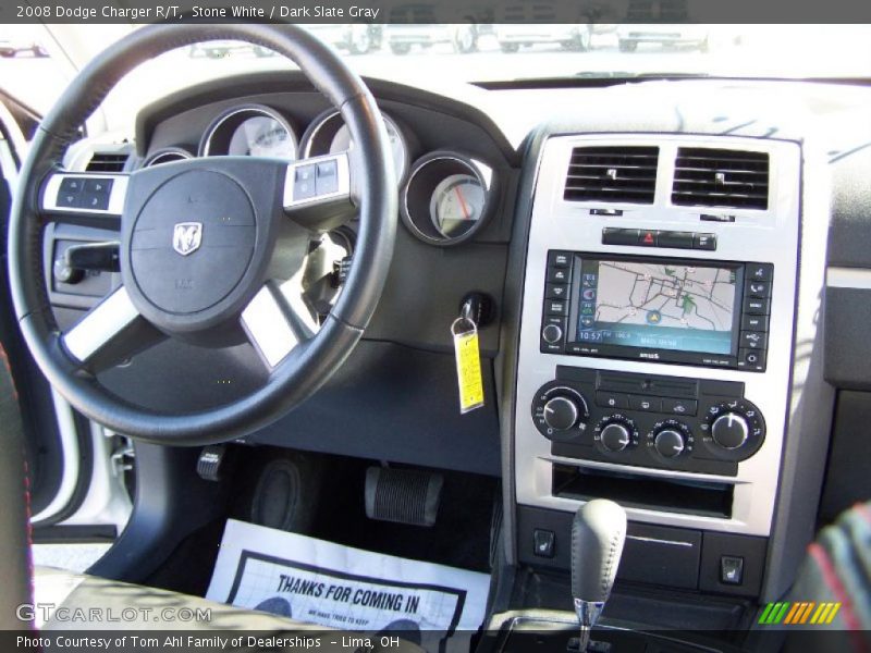 Stone White / Dark Slate Gray 2008 Dodge Charger R/T
