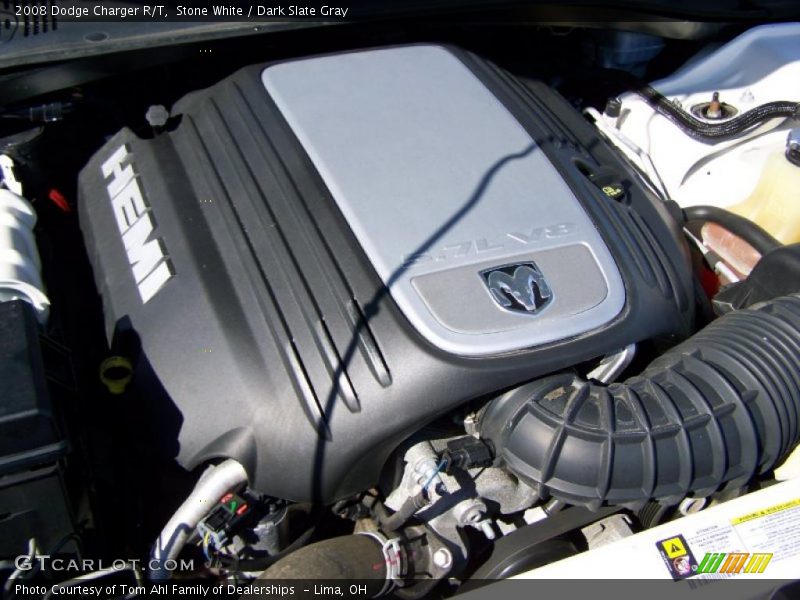 Stone White / Dark Slate Gray 2008 Dodge Charger R/T