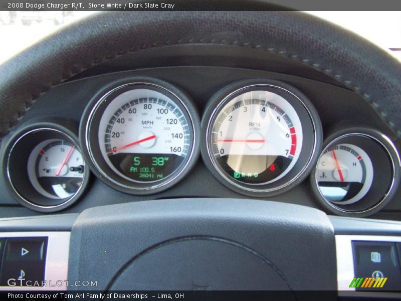 Stone White / Dark Slate Gray 2008 Dodge Charger R/T