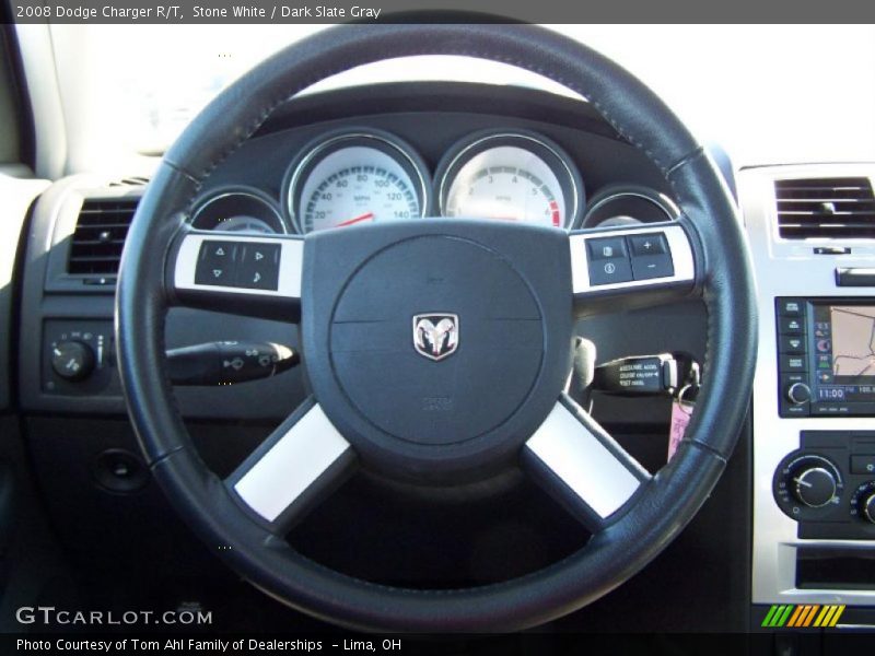Stone White / Dark Slate Gray 2008 Dodge Charger R/T