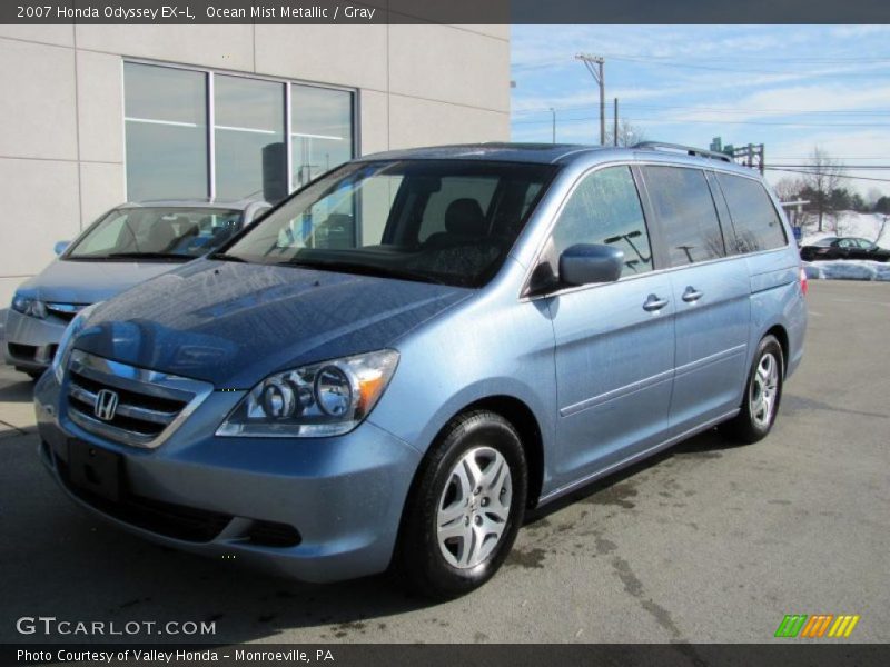 Ocean Mist Metallic / Gray 2007 Honda Odyssey EX-L