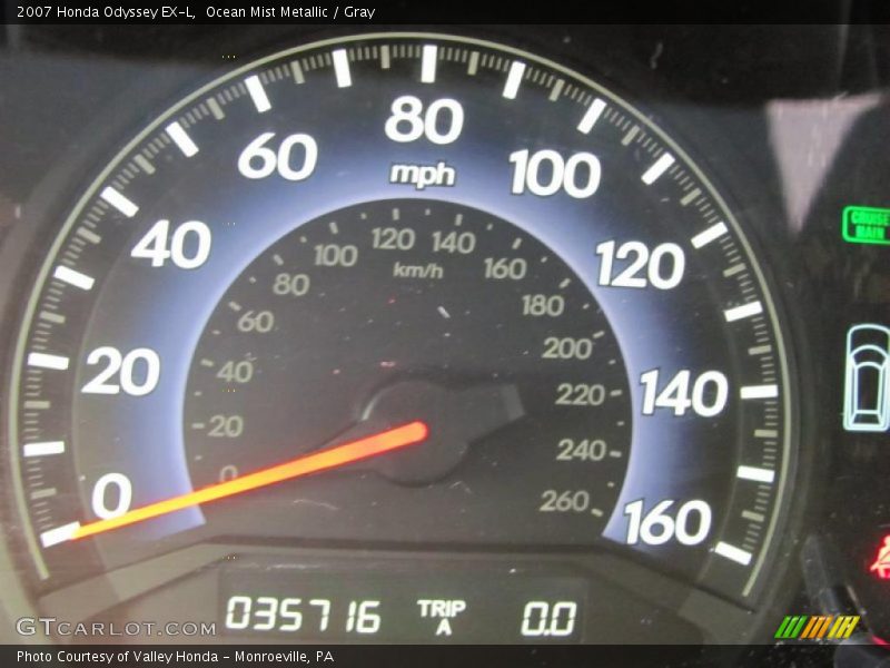 Ocean Mist Metallic / Gray 2007 Honda Odyssey EX-L