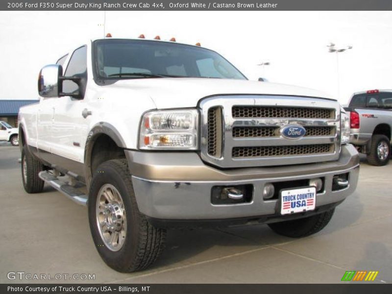 Oxford White / Castano Brown Leather 2006 Ford F350 Super Duty King Ranch Crew Cab 4x4