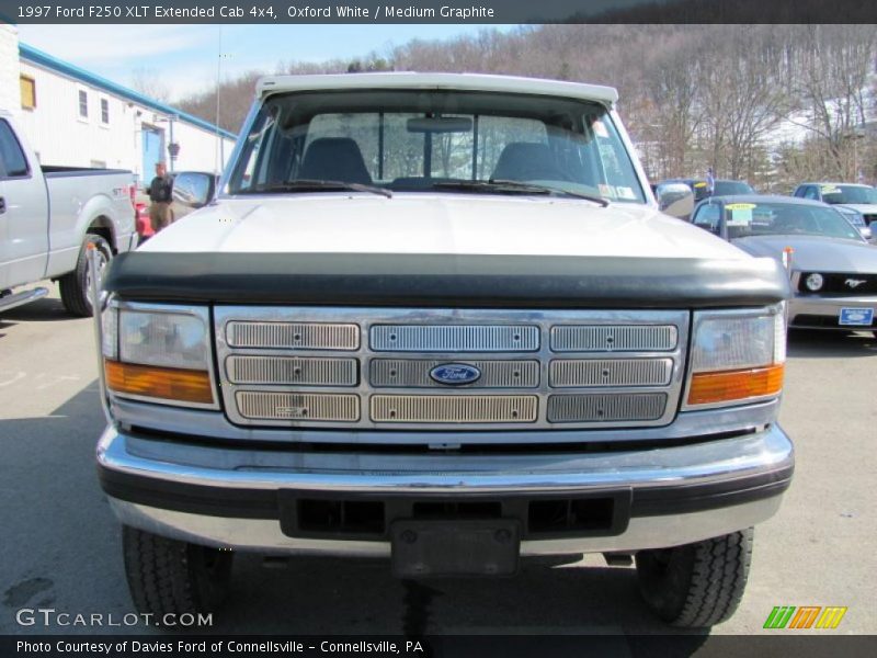 Oxford White / Medium Graphite 1997 Ford F250 XLT Extended Cab 4x4