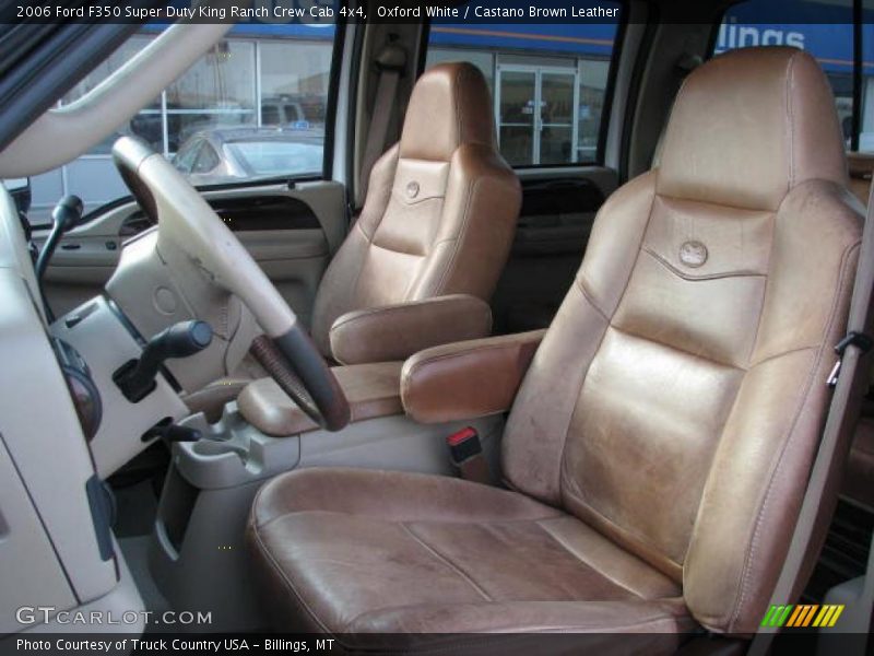 Oxford White / Castano Brown Leather 2006 Ford F350 Super Duty King Ranch Crew Cab 4x4