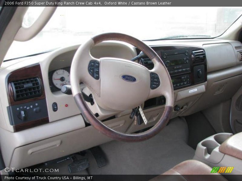 Oxford White / Castano Brown Leather 2006 Ford F350 Super Duty King Ranch Crew Cab 4x4