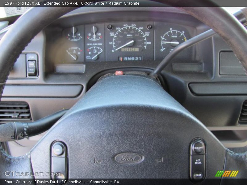 Oxford White / Medium Graphite 1997 Ford F250 XLT Extended Cab 4x4