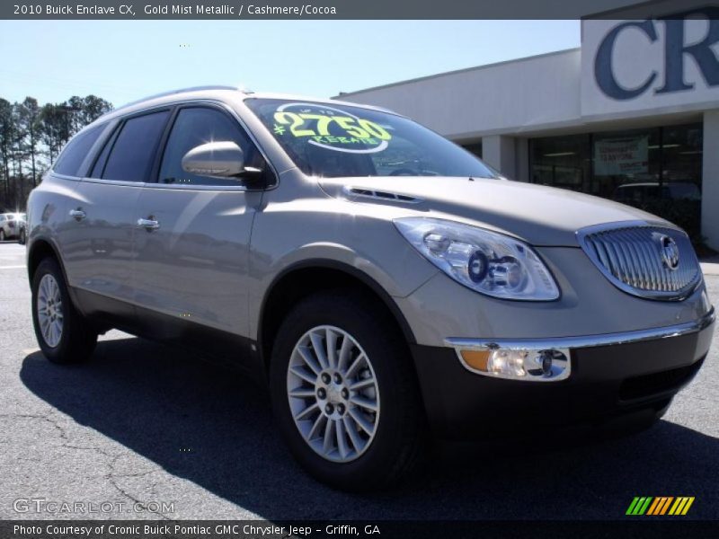 Gold Mist Metallic / Cashmere/Cocoa 2010 Buick Enclave CX