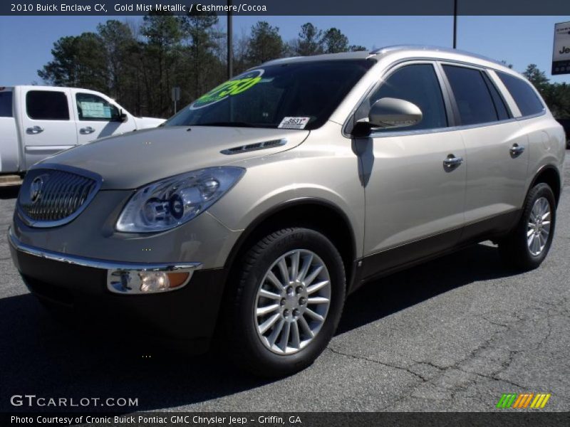 Gold Mist Metallic / Cashmere/Cocoa 2010 Buick Enclave CX