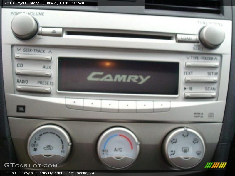 Black / Dark Charcoal 2010 Toyota Camry SE