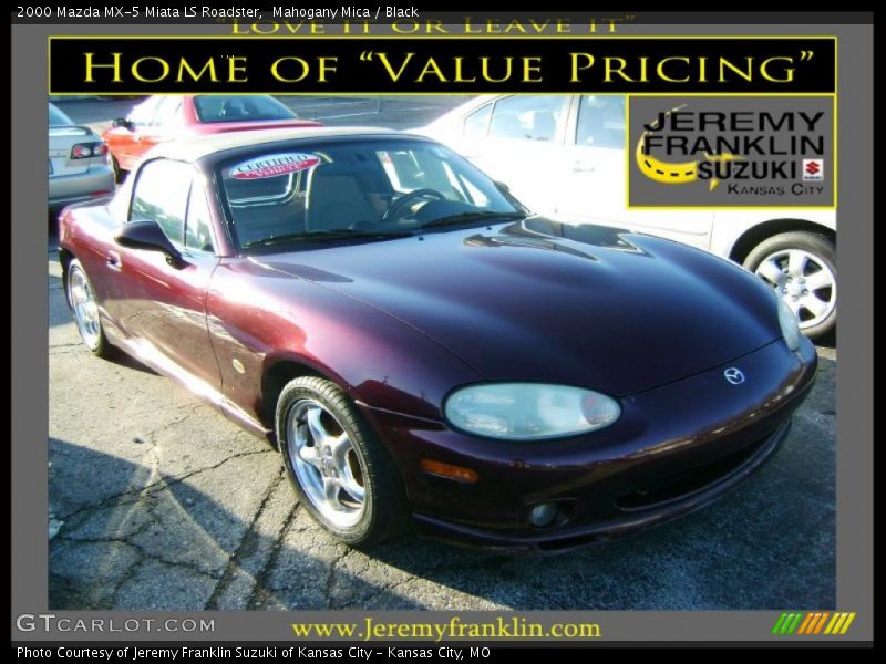 Mahogany Mica / Black 2000 Mazda MX-5 Miata LS Roadster