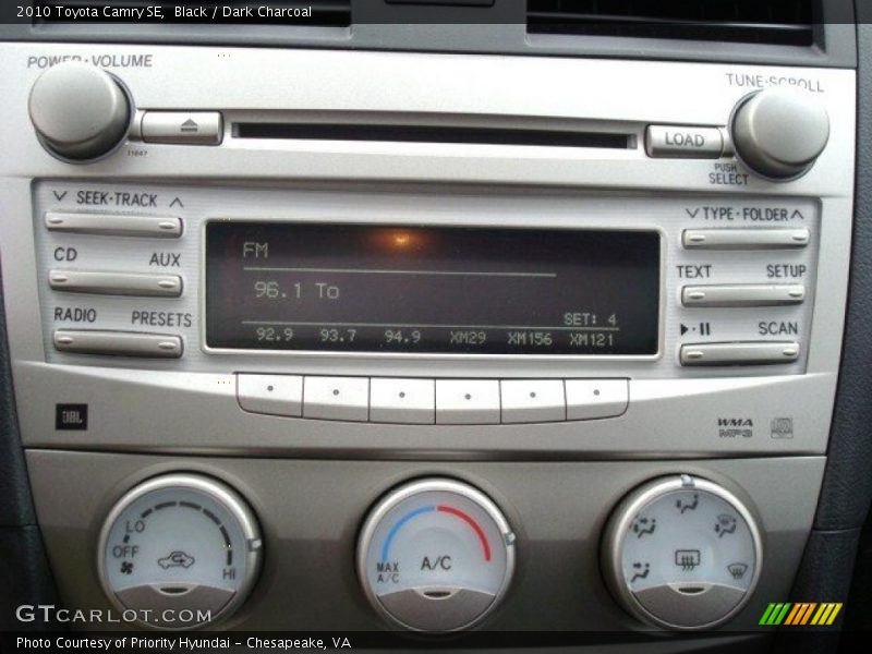 Black / Dark Charcoal 2010 Toyota Camry SE