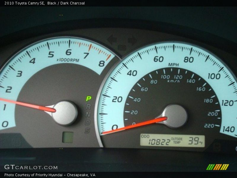 Black / Dark Charcoal 2010 Toyota Camry SE