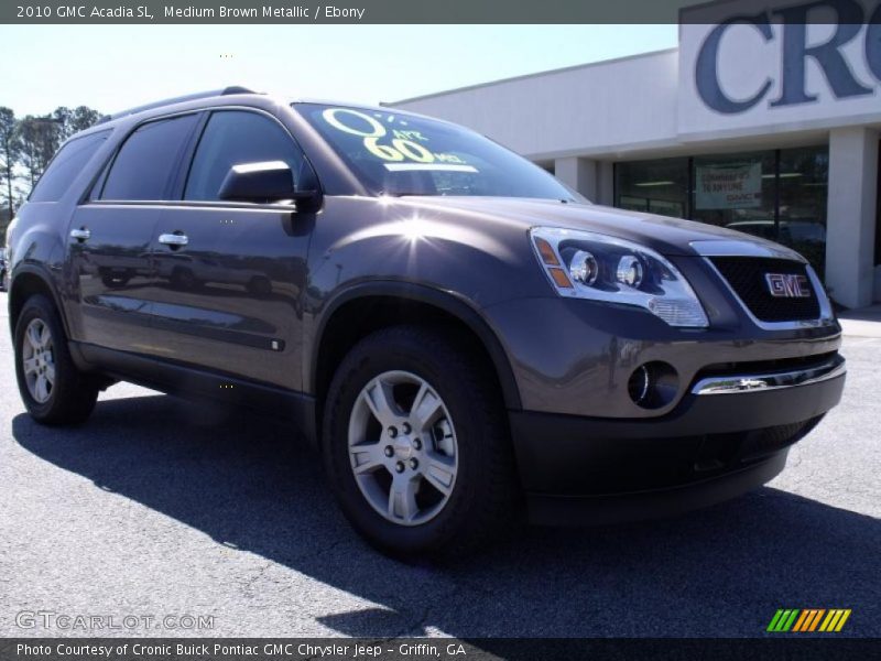 Medium Brown Metallic / Ebony 2010 GMC Acadia SL