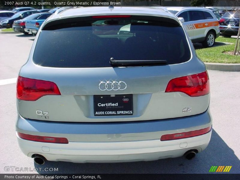 Quartz Grey Metallic / Espresso Brown 2007 Audi Q7 4.2 quattro