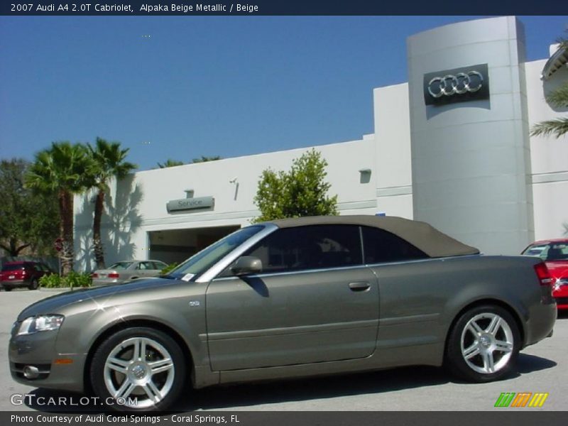 Alpaka Beige Metallic / Beige 2007 Audi A4 2.0T Cabriolet