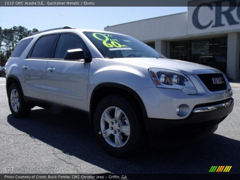 Quicksilver Metallic / Ebony 2010 GMC Acadia SLE
