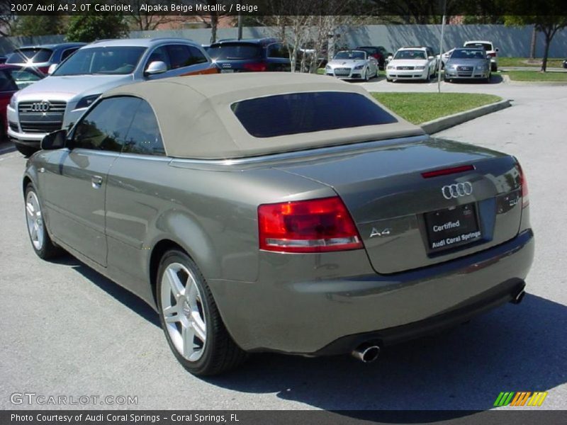 Alpaka Beige Metallic / Beige 2007 Audi A4 2.0T Cabriolet