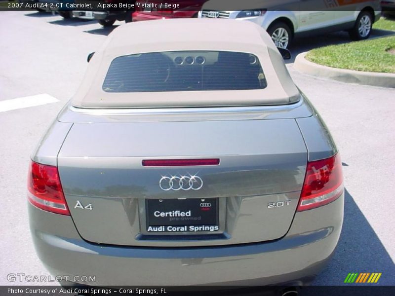 Alpaka Beige Metallic / Beige 2007 Audi A4 2.0T Cabriolet