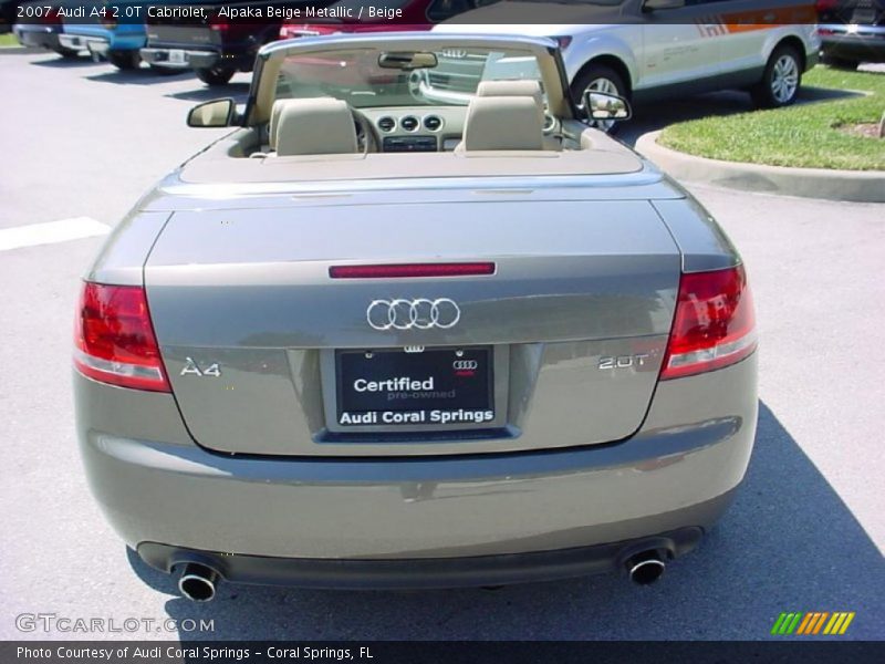 Alpaka Beige Metallic / Beige 2007 Audi A4 2.0T Cabriolet
