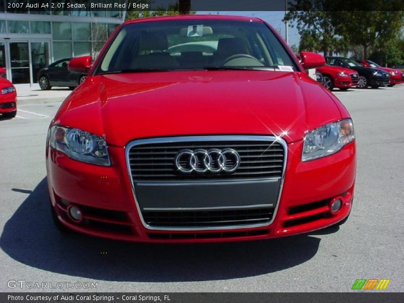 Brilliant Red / Beige 2007 Audi A4 2.0T Sedan