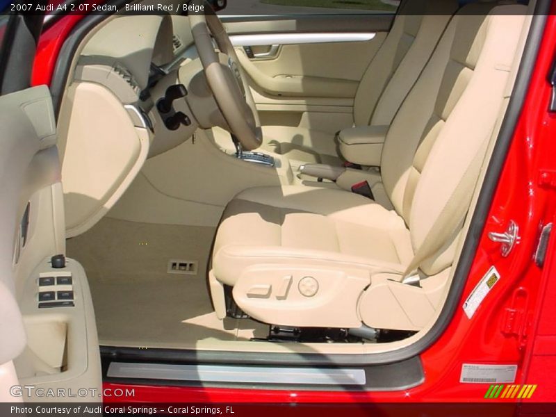 Brilliant Red / Beige 2007 Audi A4 2.0T Sedan