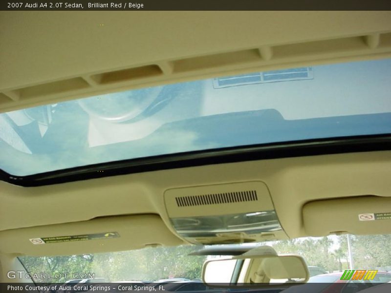 Brilliant Red / Beige 2007 Audi A4 2.0T Sedan