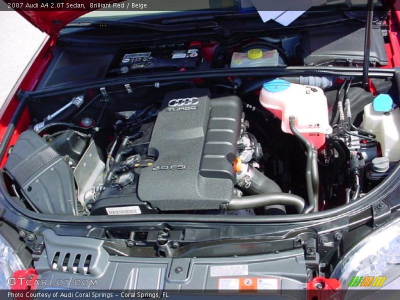 Brilliant Red / Beige 2007 Audi A4 2.0T Sedan
