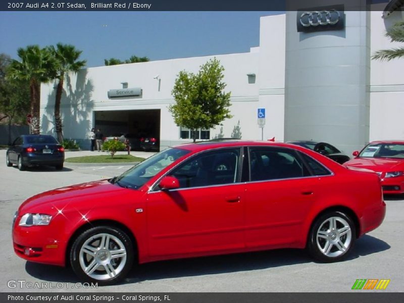 Brilliant Red / Ebony 2007 Audi A4 2.0T Sedan