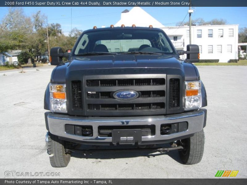 Dark Shadow Gray Metallic / Medium Stone Grey 2008 Ford F450 Super Duty XL Crew Cab 4x4 Dually