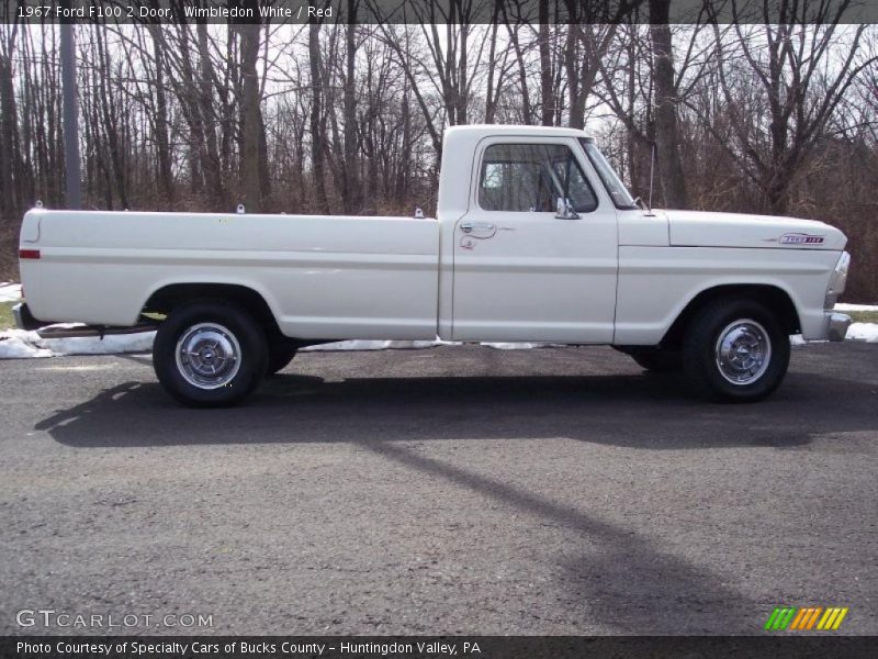 Wimbledon White / Red 1967 Ford F100 2 Door
