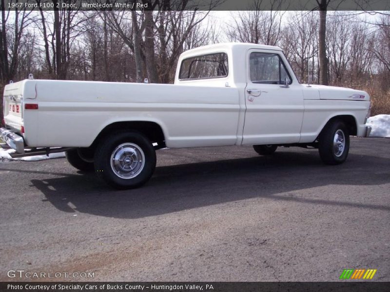 Wimbledon White / Red 1967 Ford F100 2 Door