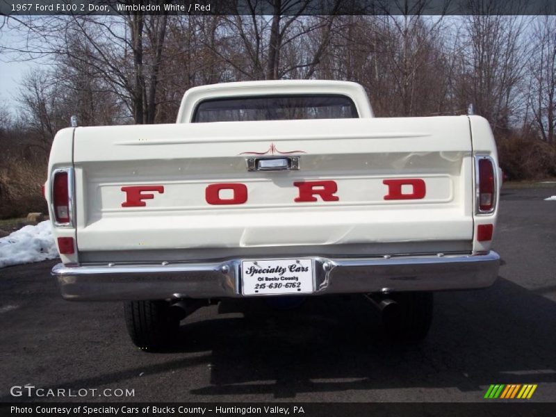 Wimbledon White / Red 1967 Ford F100 2 Door