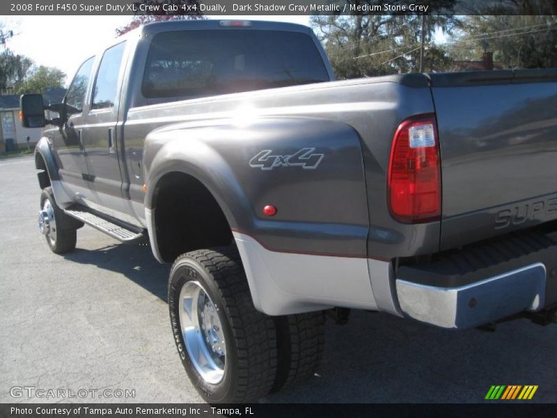 Dark Shadow Gray Metallic / Medium Stone Grey 2008 Ford F450 Super Duty XL Crew Cab 4x4 Dually