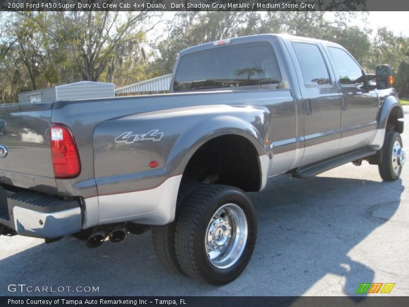 Dark Shadow Gray Metallic / Medium Stone Grey 2008 Ford F450 Super Duty XL Crew Cab 4x4 Dually