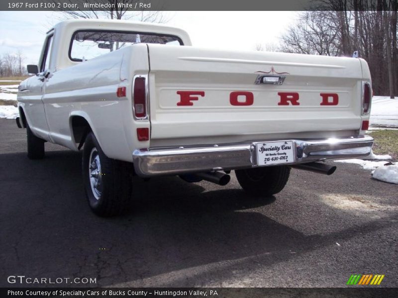 Wimbledon White / Red 1967 Ford F100 2 Door
