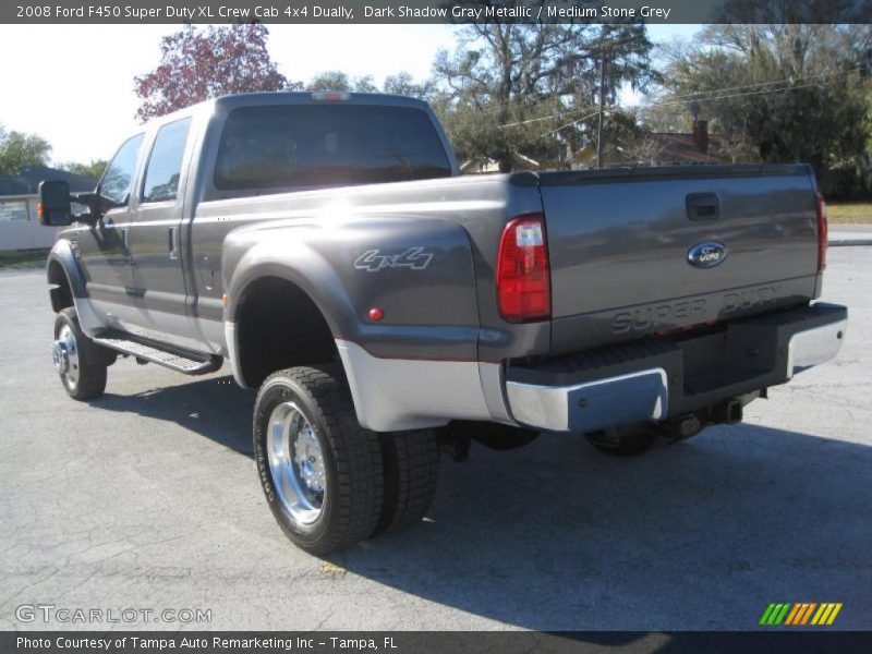 Dark Shadow Gray Metallic / Medium Stone Grey 2008 Ford F450 Super Duty XL Crew Cab 4x4 Dually